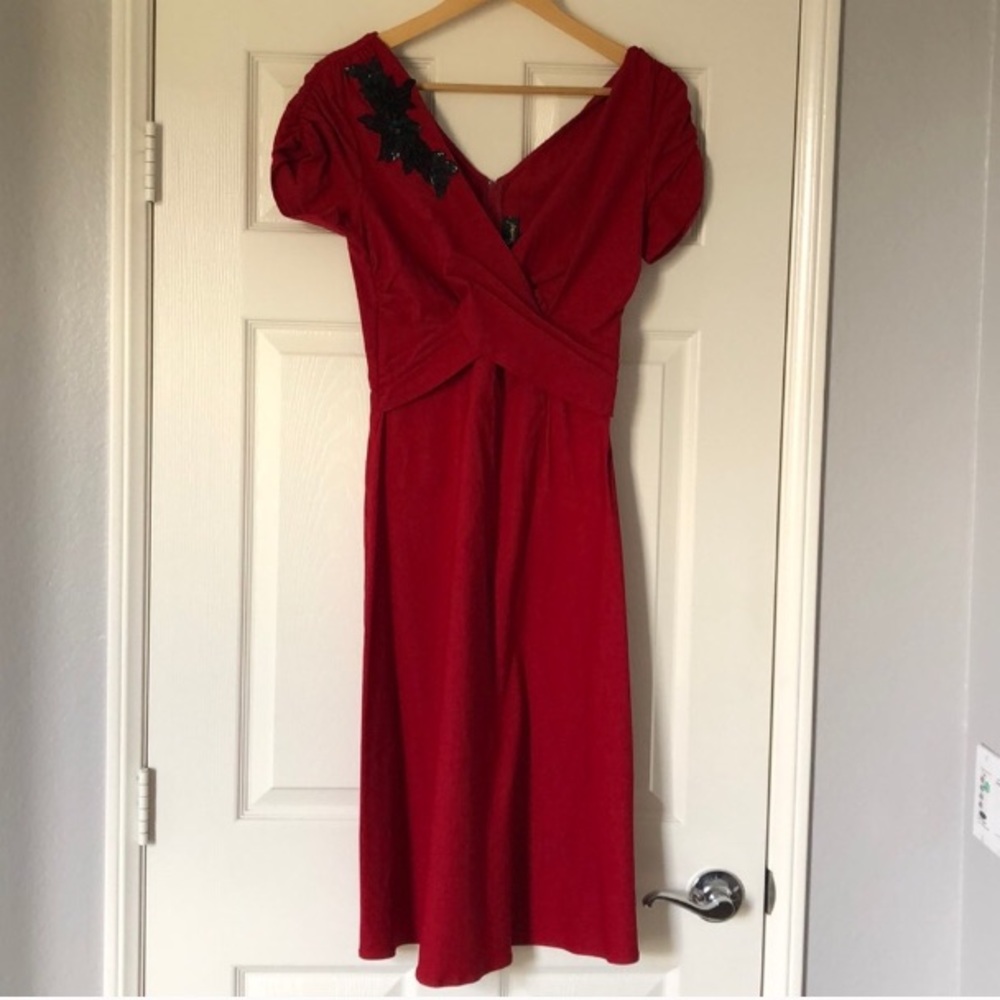 Stop Staring! Dress w/Black Sequins & Lace Detail